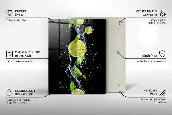 Sklo za sporák Šťavnaté limetky ve vodě