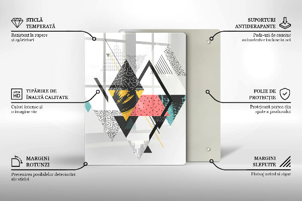 Kryt na varnou desku Abstraktní trojúhelníky