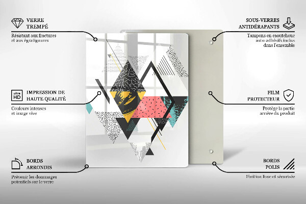 Kryt na varnou desku Abstraktní trojúhelníky