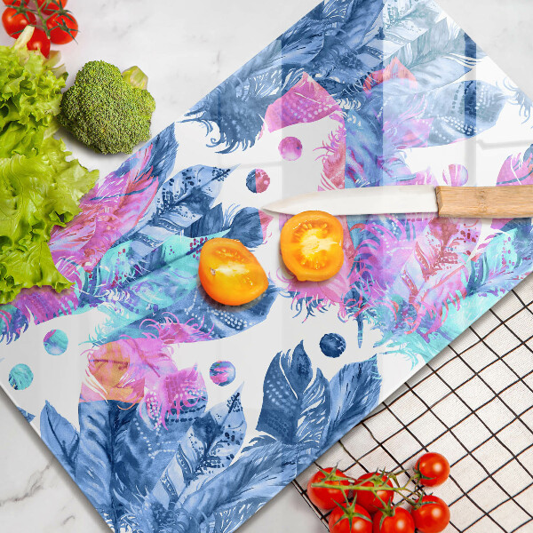 Kryt na varnou desku Peří boho ilustrace