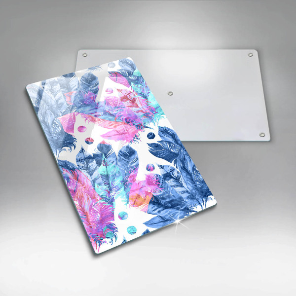 Kryt na varnou desku Peří boho ilustrace