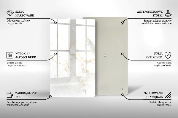 Kryt na varnou desku Elegantní mramorový kámen