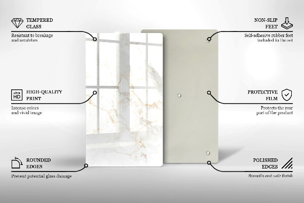 Kryt na varnou desku Elegantní mramorový kámen