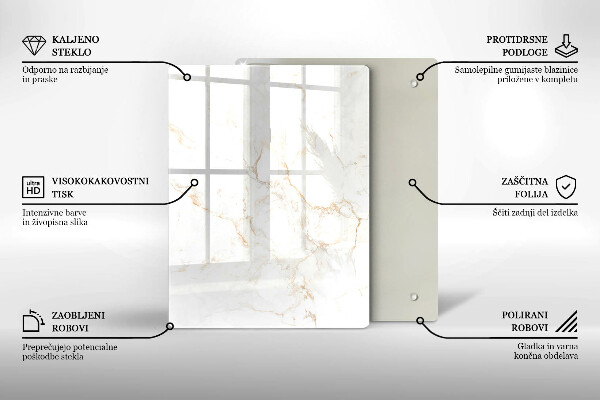 Kryt na varnou desku Elegantní mramorový kámen