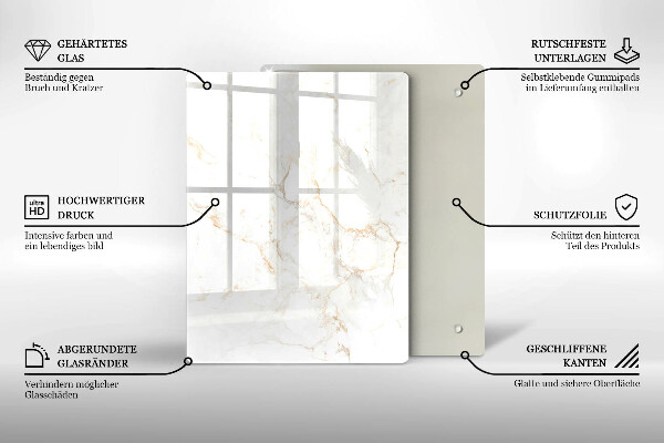 Kryt na varnou desku Elegantní mramorový kámen