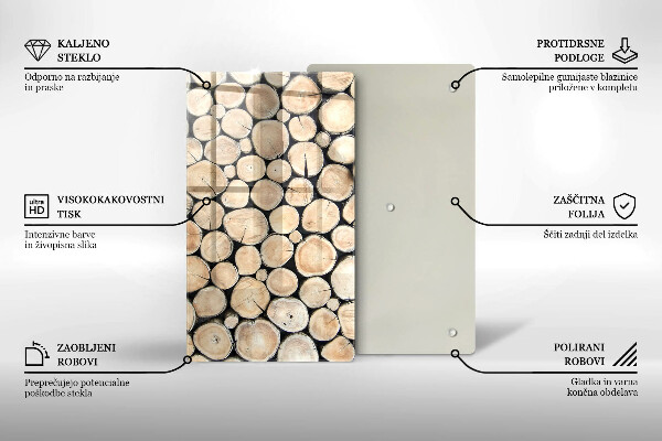 Kryt na varnou desku Dřevěné kmeny stromů