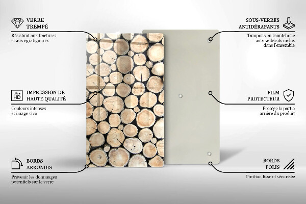Kryt na varnou desku Dřevěné kmeny stromů