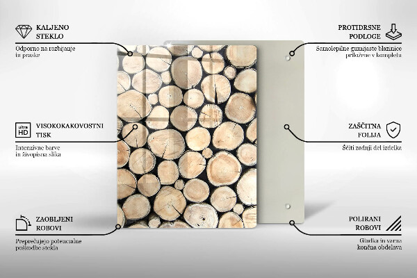 Kryt na varnou desku Dřevěné kmeny stromů
