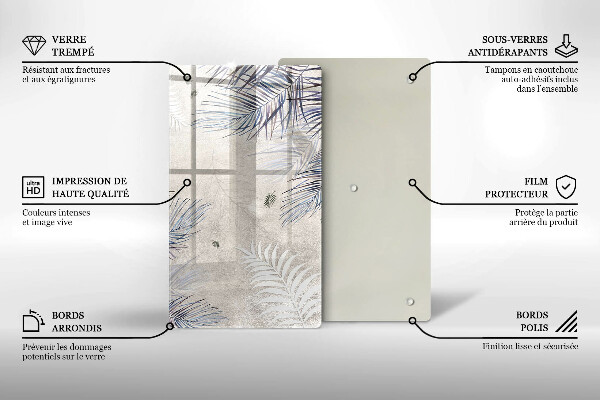 Kryt na varnou desku Subtilní listy