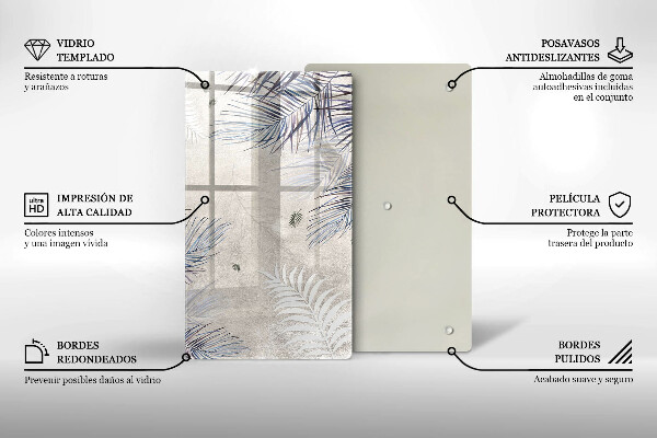 Kryt na varnou desku Subtilní listy