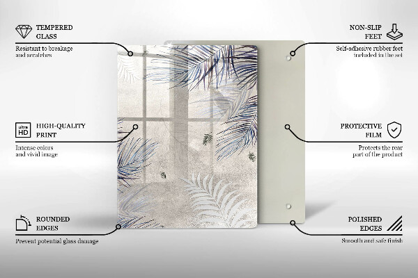 Kryt na varnou desku Subtilní listy