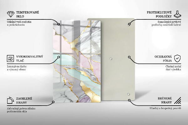 Kryt na varnou desku Pastelový mramor