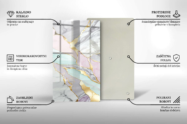 Kryt na varnou desku Pastelový mramor