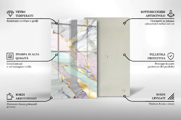 Kryt na varnou desku Pastelový mramor