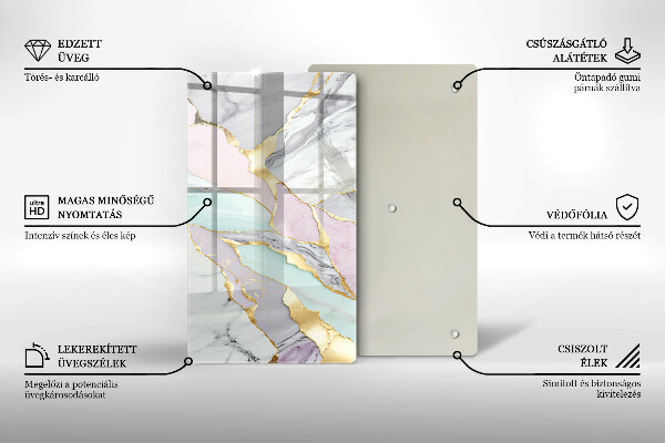 Kryt na varnou desku Pastelový mramor