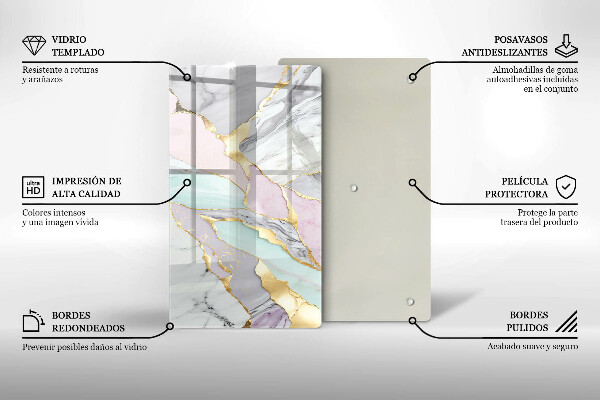 Kryt na varnou desku Pastelový mramor