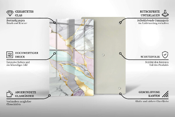 Kryt na varnou desku Pastelový mramor