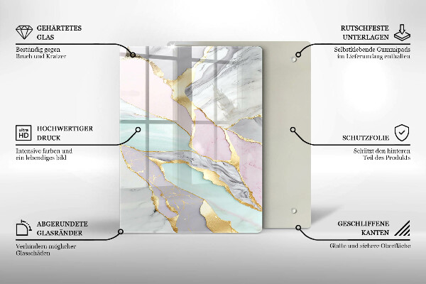 Kryt na varnou desku Pastelový mramor