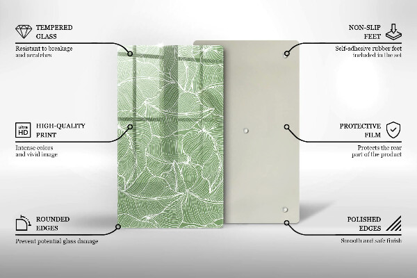 Kryt na varnou desku Lineární listy