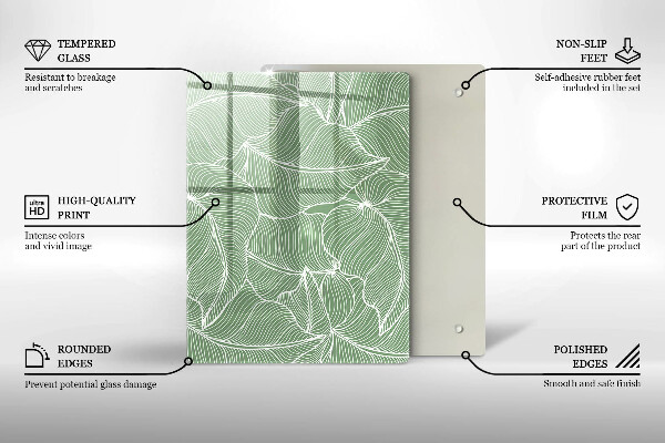 Kryt na varnou desku Lineární listy