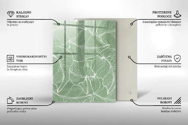 Kryt na varnou desku Lineární listy