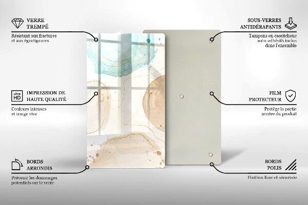 Kryt na varnou desku Boho skvrny a zlato