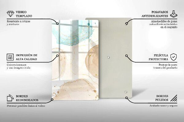 Kryt na varnou desku Boho skvrny a zlato