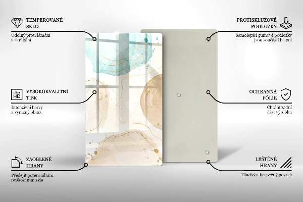 Kryt na varnou desku Boho skvrny a zlato