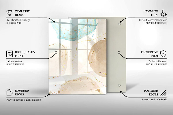 Kryt na varnou desku Boho skvrny a zlato