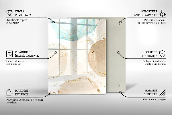 Kryt na varnou desku Boho skvrny a zlato