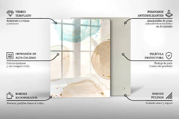 Kryt na varnou desku Boho skvrny a zlato