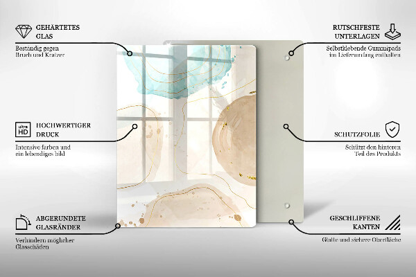 Kryt na varnou desku Boho skvrny a zlato