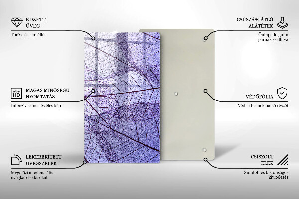 Kryt na varnou desku Listy s žilnatinou