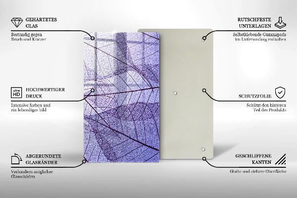 Kryt na varnou desku Listy s žilnatinou