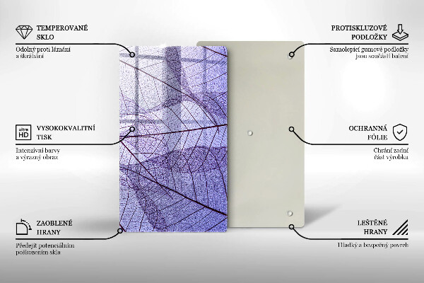 Kryt na varnou desku Listy s žilnatinou