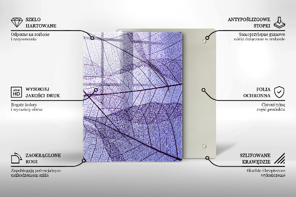 Kryt na varnou desku Listy s žilnatinou