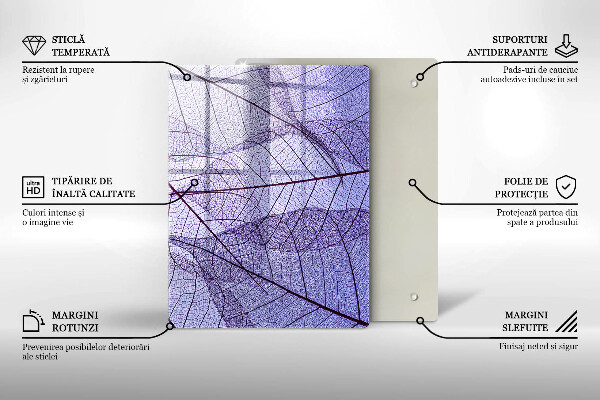 Kryt na varnou desku Listy s žilnatinou