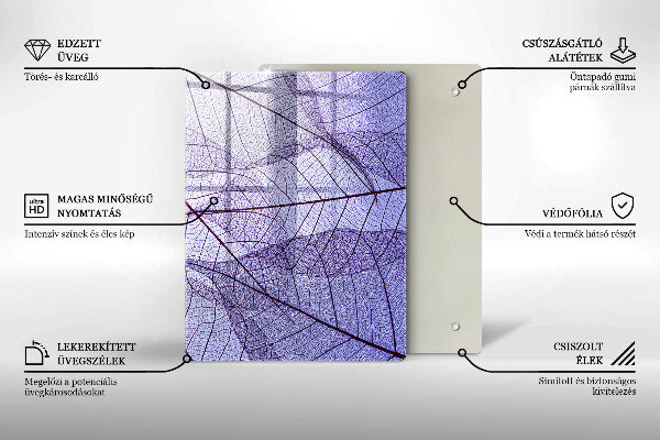 Kryt na varnou desku Listy s žilnatinou