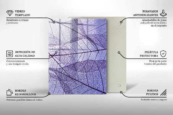 Kryt na varnou desku Listy s žilnatinou