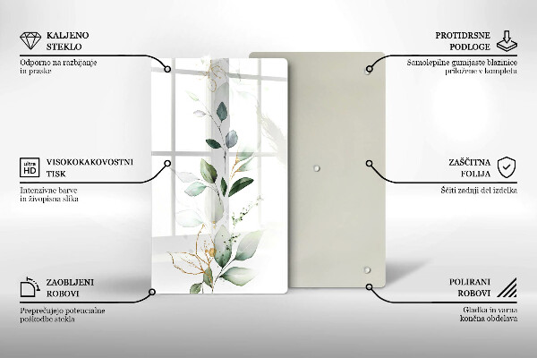 Kryt na varnou desku Akvarel listy