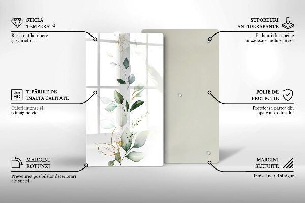 Kryt na varnou desku Akvarel listy