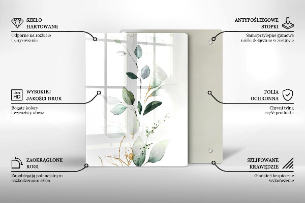 Kryt na varnou desku Akvarel listy