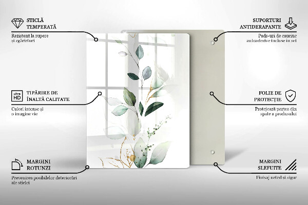 Kryt na varnou desku Akvarel listy