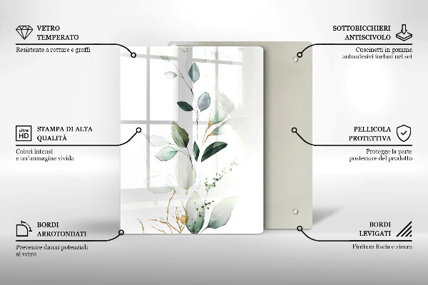 Kryt na varnou desku Akvarel listy