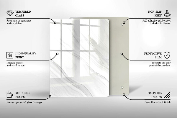 Kryt na varnou desku Jemný mramor