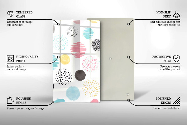 Kryt na varnou desku Malované tvary