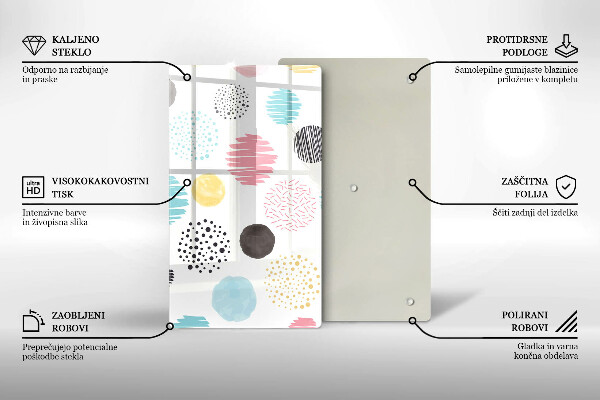 Kryt na varnou desku Malované tvary