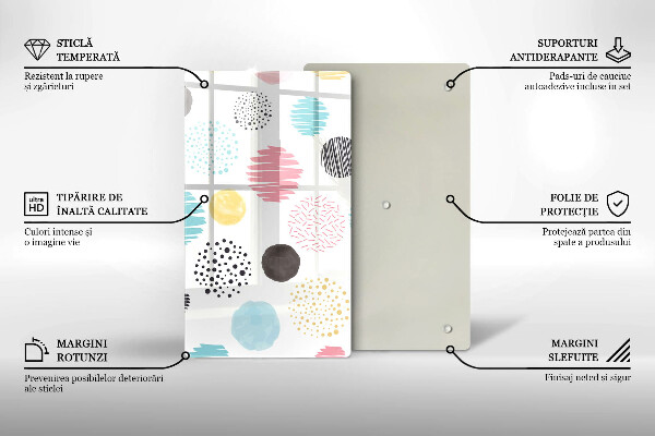 Kryt na varnou desku Malované tvary