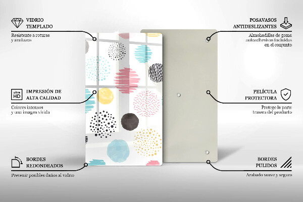 Kryt na varnou desku Malované tvary