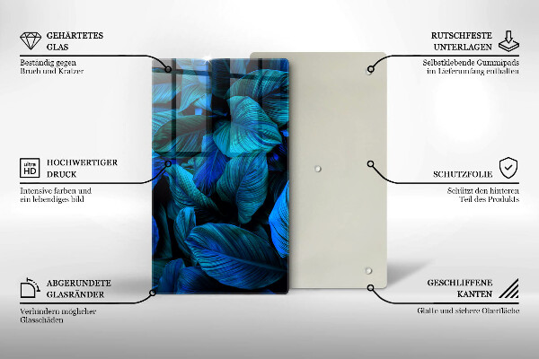 Kryt na varnou desku Listí vegetace v džungli